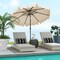 Costway 9 FT Patio Umbrella 2-Tier Market Table Umbrella with Sun-Protective Canopy Beige/Navy/Gray/Brown/Turquoise